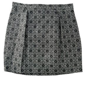 BLUE RAIN by Francescas Women’s Skirt Texture Black Ivory‎ Sheen Geometric L